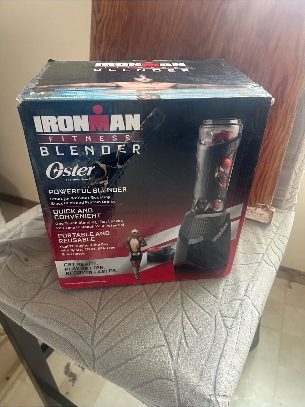 Oster Ironman Fitness Portable Personal Blender Black and Red